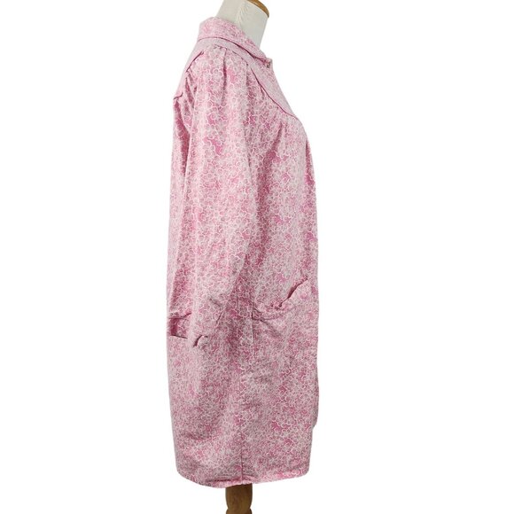 Artistic Fantasy Vintage 90's Nightgown Small Floral Button-Up With Pockets Pink - Picture 2 of 14